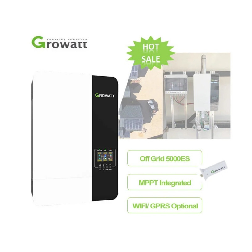 Growatt Solar Inverter SPF3500es 5000es MPPT on off Grid Solar Inverter 3000W 13.5kw 5kw 6kw Wholesale Price Hybrid Solar Inverter for Home