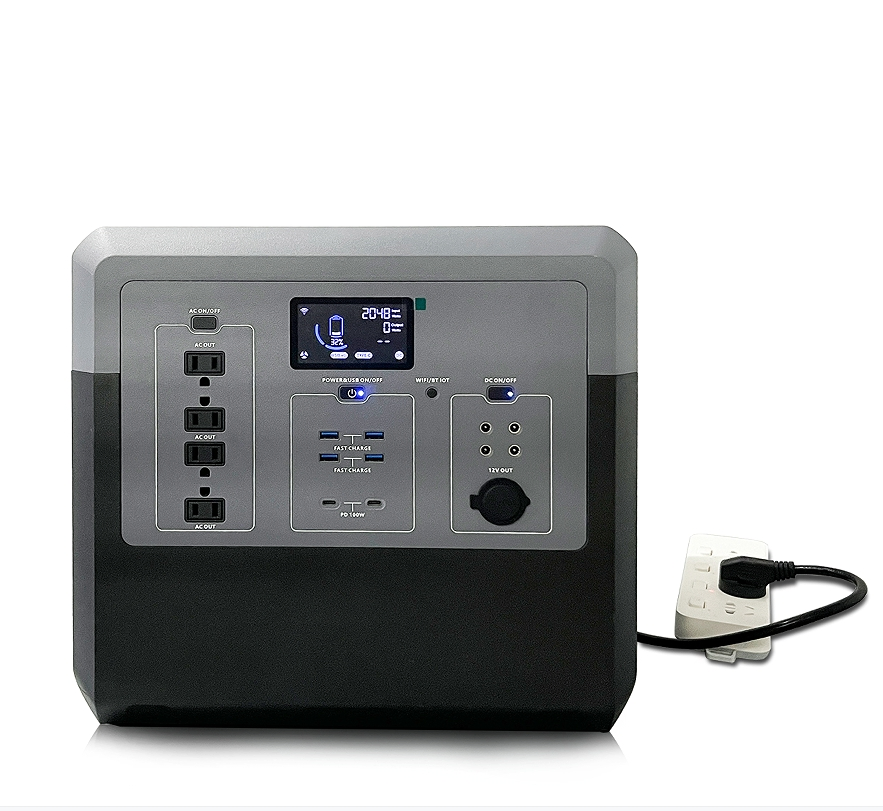 Portable Power Station Generator 2400W with Solar Panel Home Outdoor Camping