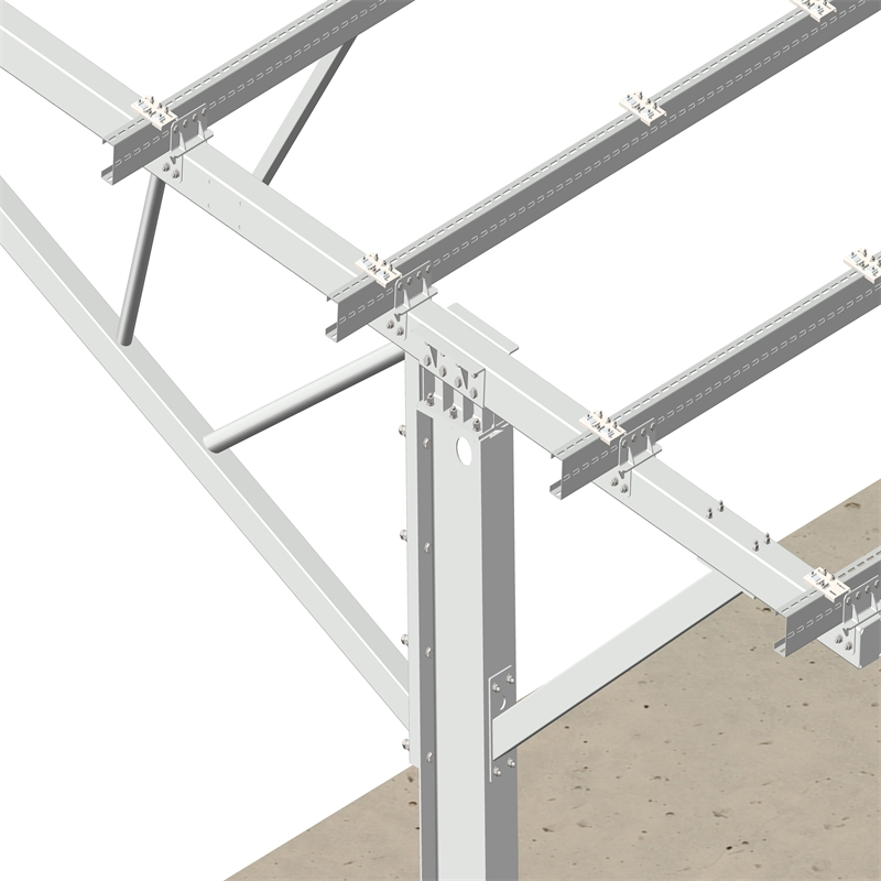 Durable Aluminum Carport Solar Panel Mounting Solution for Homes