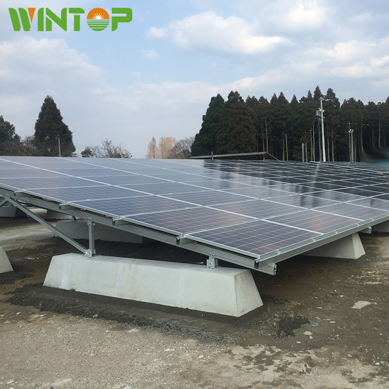 Concrete Foundation Solar Panel Ground Mounting Bracket