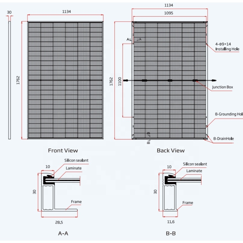 Ja Wholesale Price Photovoltaic Bifacial Topcon 610W 620W 630W 640W 650W Monofacial High Efficiency Solar Module