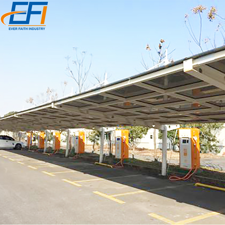 Solar Carport Racking Structure Solar Panel Carport Kit Mounting for Parking