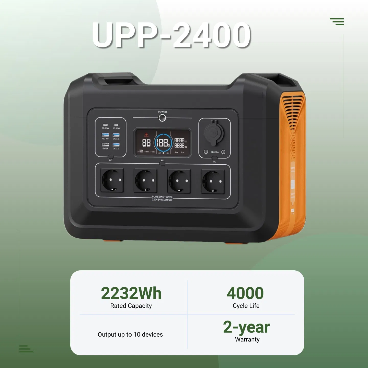2400W 2232wh Portable Power Station