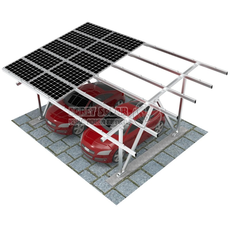 Aluminum Solar Carport Racking Structure Solar Mounting System for Efficient Car Parking