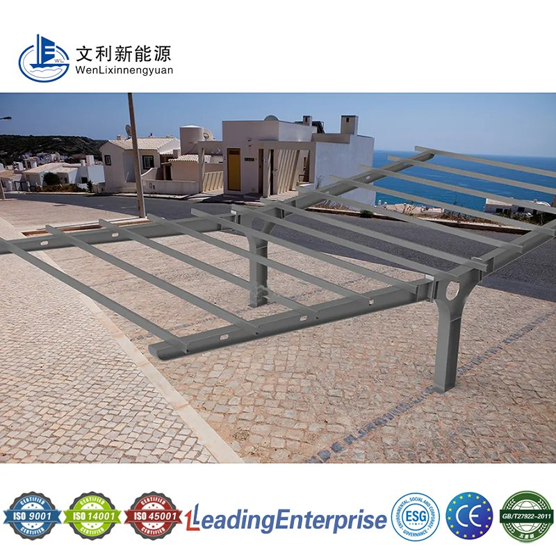 Waterproof Carport Solar Mounting Structures PV Frame Customized Design Carport Solar Panel Mounting