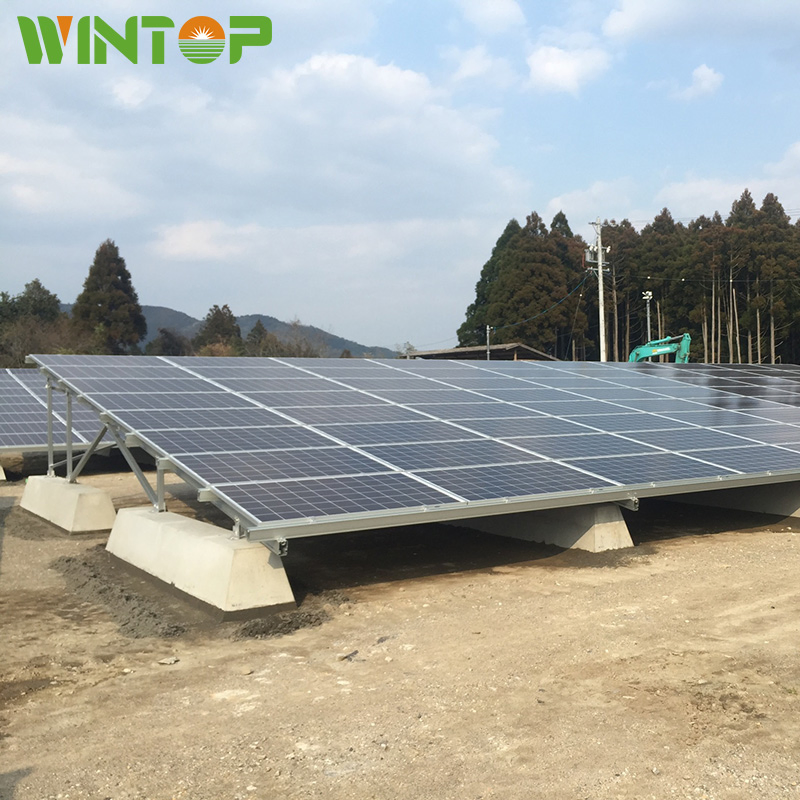 Concrete Foundation Solar Panel Ground Mounting Bracket