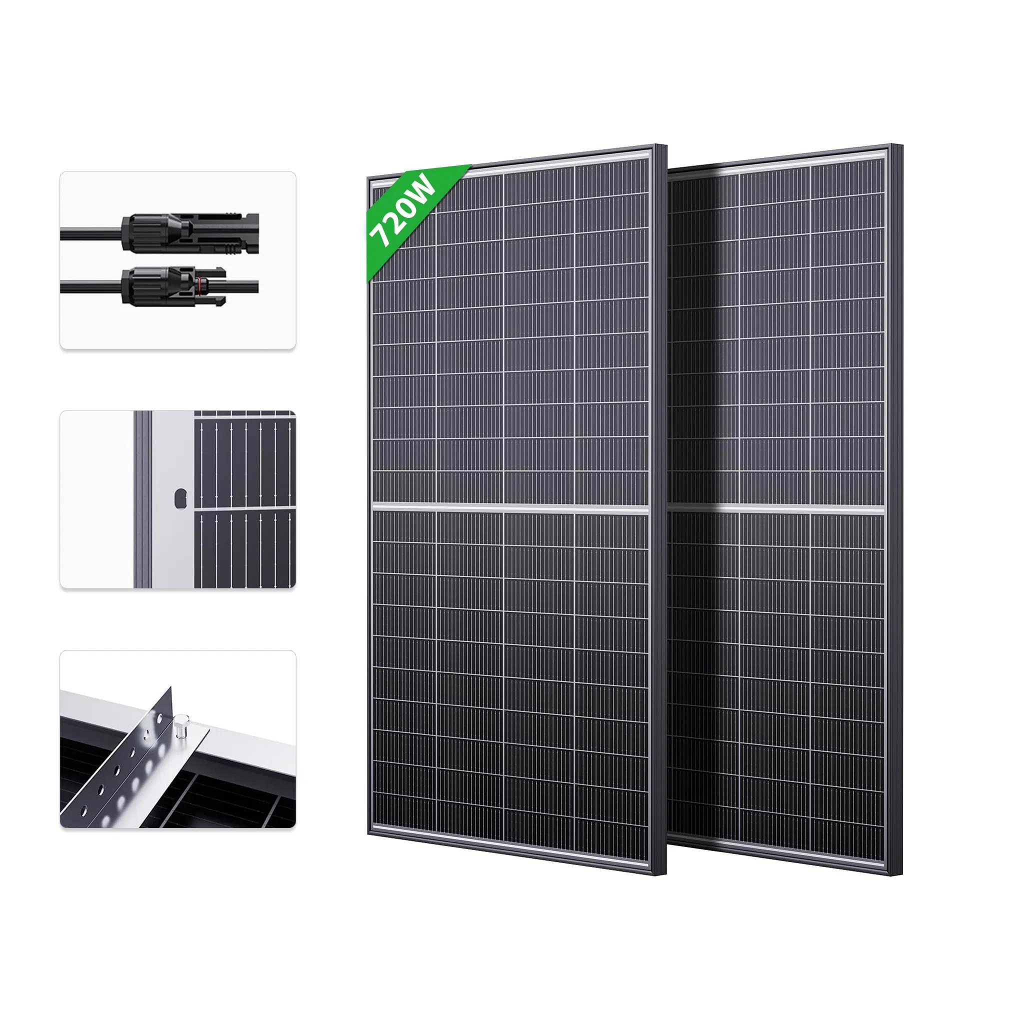 Flexible &amp; Monocrystalline Solar Panel Jinko Longi Ja Brand 550W 700W 1000W Solar Panel with Stand Home Solar Panel System Solar Panel Price