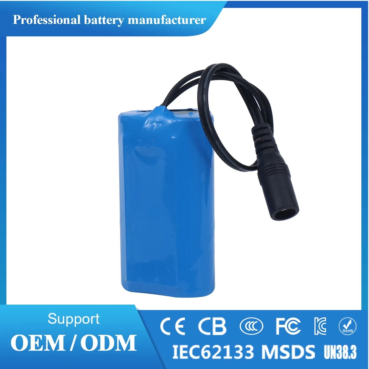 OEM Lithium Ion &amp; LiFePO4 Battery 18650/21700/26650/32700 3.7V 7.4V 11.1V 12V 1s 2s 3s Custom Battery Pack Solutions for Multiple Applications