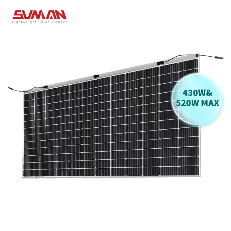 Fast Delivery Sunman Flexible Solar Panel Half Cell 430W 520W Panel Thin Film PV Monocrystalline Portable Flexible Solar Panel for Home
