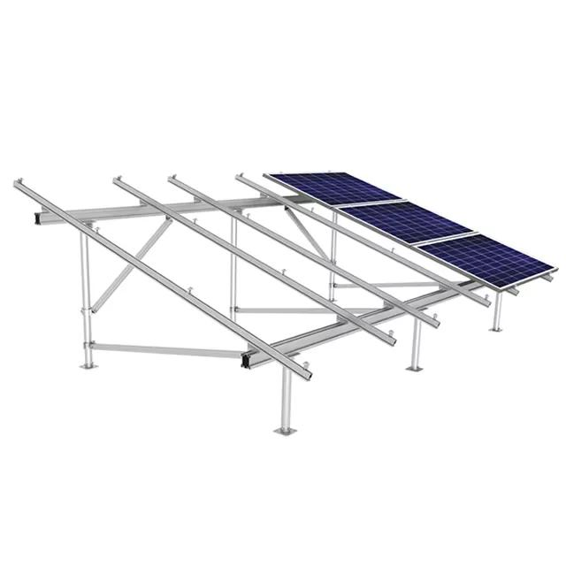Solar Aluminum Carport Mounting System Parking Lot with Concrete Foundation