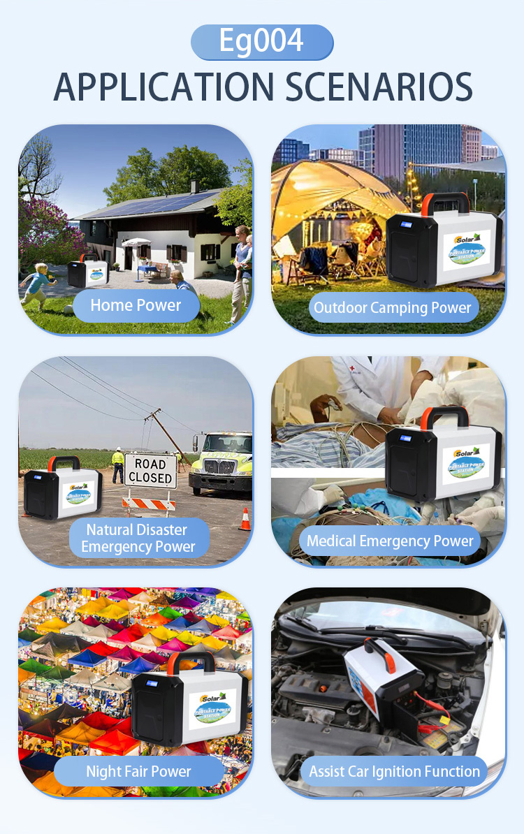 220V Portable AC Power Bank Solar Energy Lithium Battery 500W Power Station for Outdoors Home