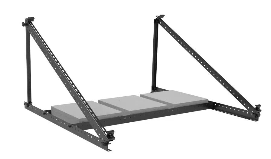 All Black Solar Triangle Tripod for Balcony or Wall or Ground Ballasted Solar Panel Mounting System