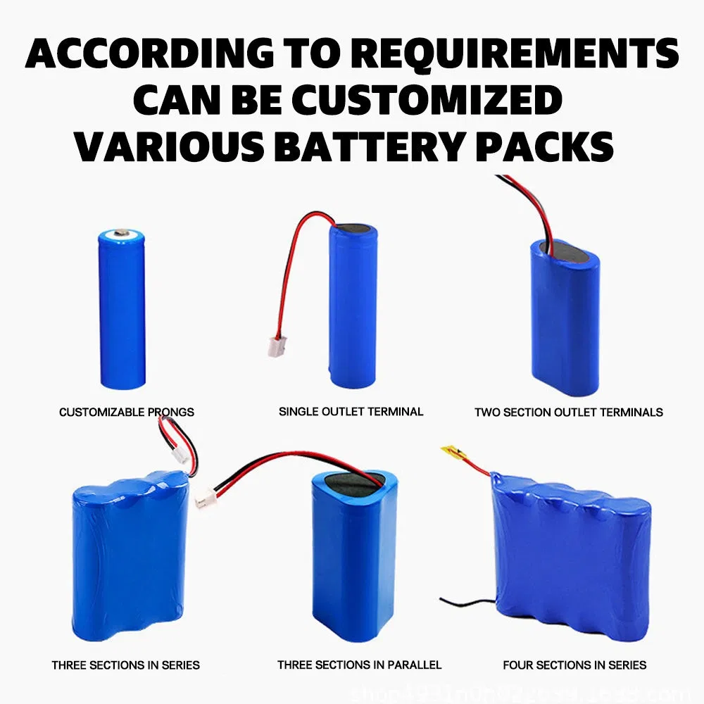 OEM Customized 18650 21700 26650 32700 Rechargeable Li Ion Battery Pack 3.7V 7.4V 11.1V 12V 14.8V 24V 48V Lithium Batteries Pack