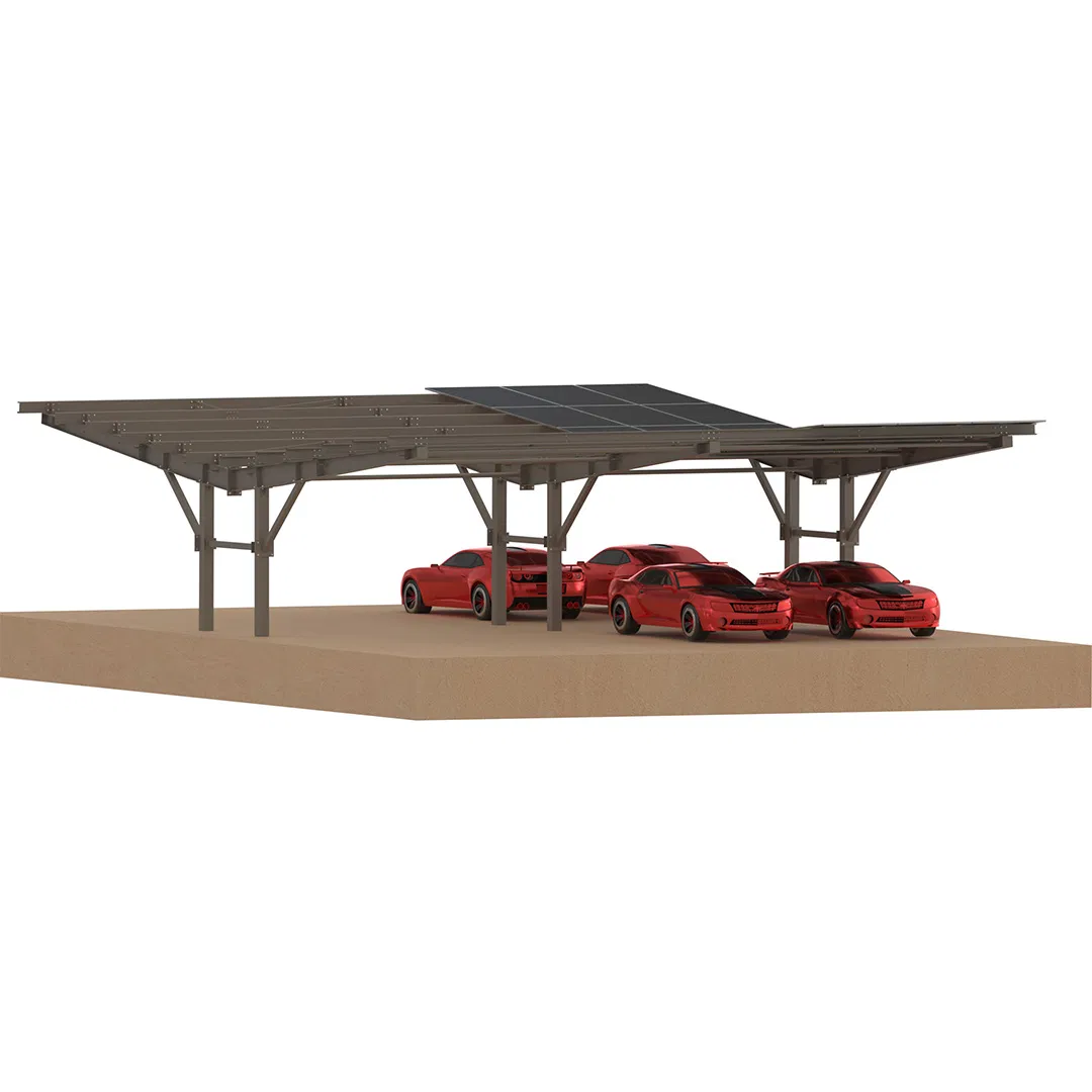 Double-Row Carport Structure Solar Carport Mounting for Car Parking