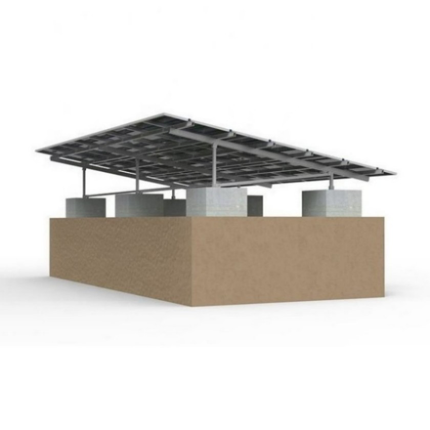 Stable Unique U-Shaped Rail Ground Support Solar Panel Mount