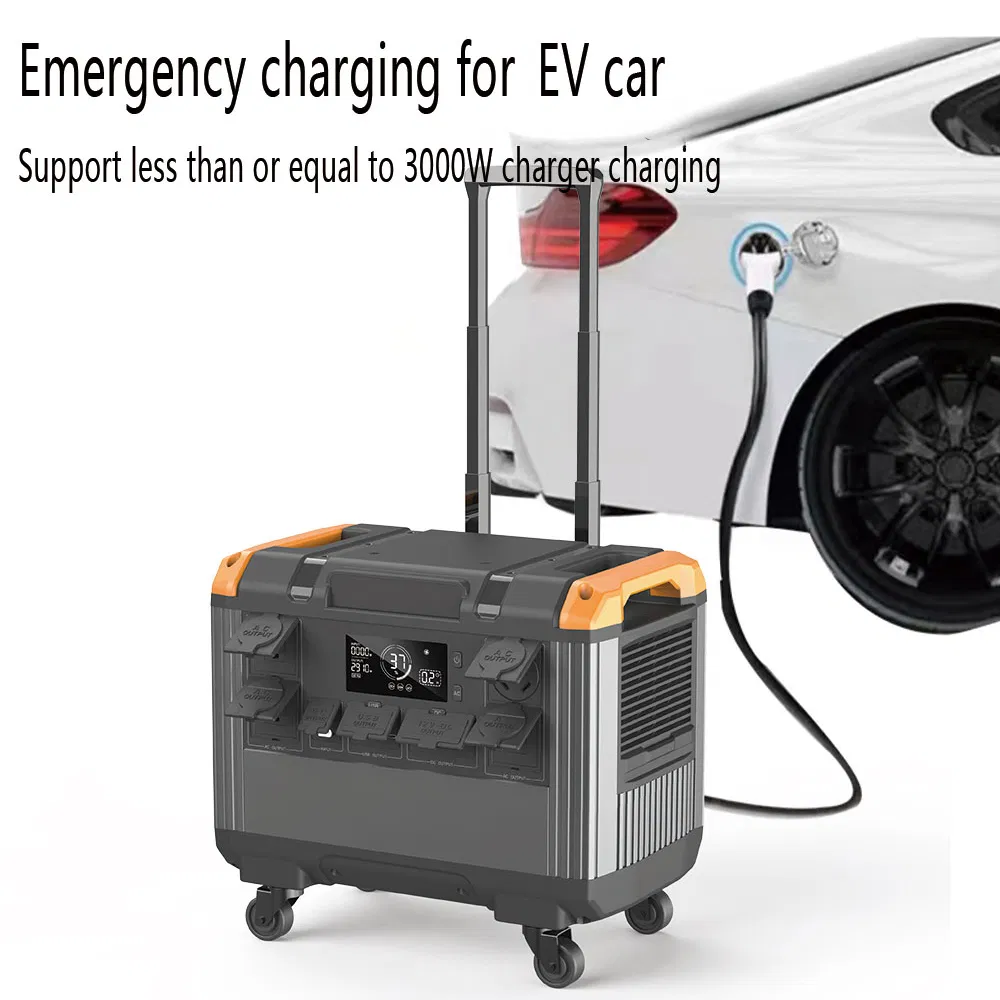 3000W LiFePO4 Battery Portable Solar Power Station for Camping Emergency Home Use