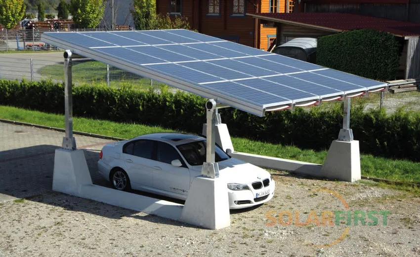 Aluminun Andozied 6005-T5 Solar Carport Ground Mounting for Solar Power