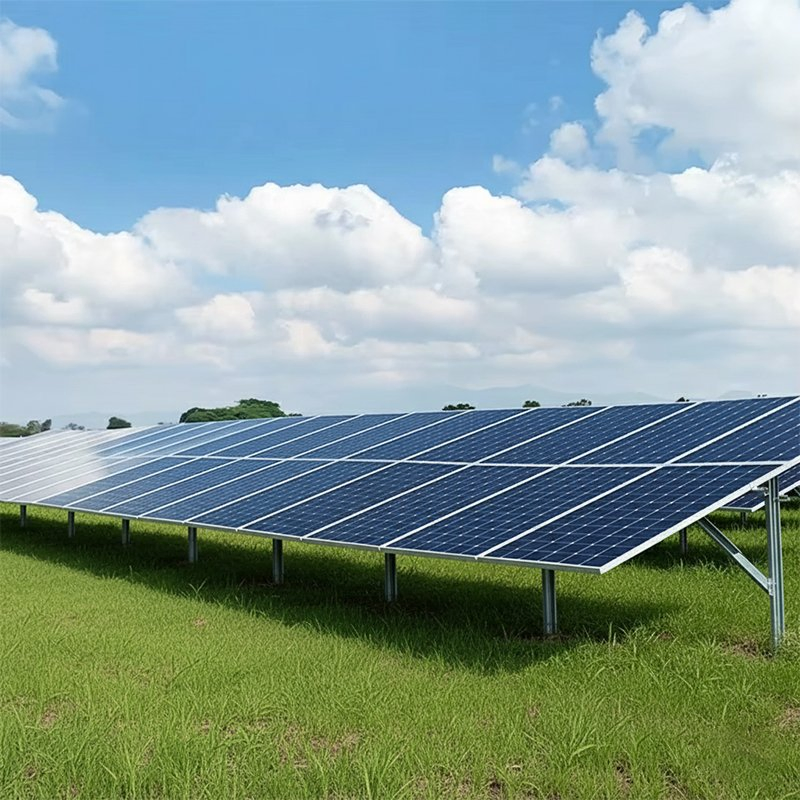 Hot-DIP Galvanized Steel Pile Solar Panel Ground Mount Structure for Photovoltaic Projects