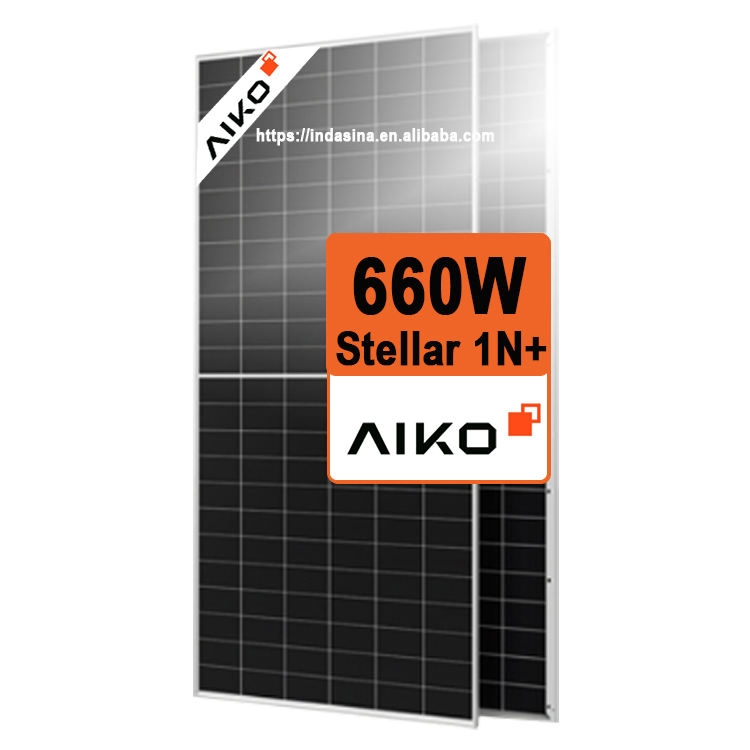 Aiko Higher Power Aiko-A670-Grh66dw 680W 670W 660W 650W Aiko Stellar Series Bifacial PV Module for Commercial Solar System