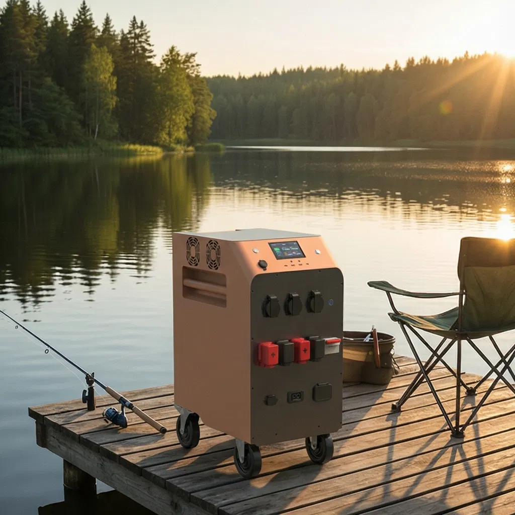 Portable Solar Panel Power Station 3kw 5kw AC Inverter Energy Storage Machine