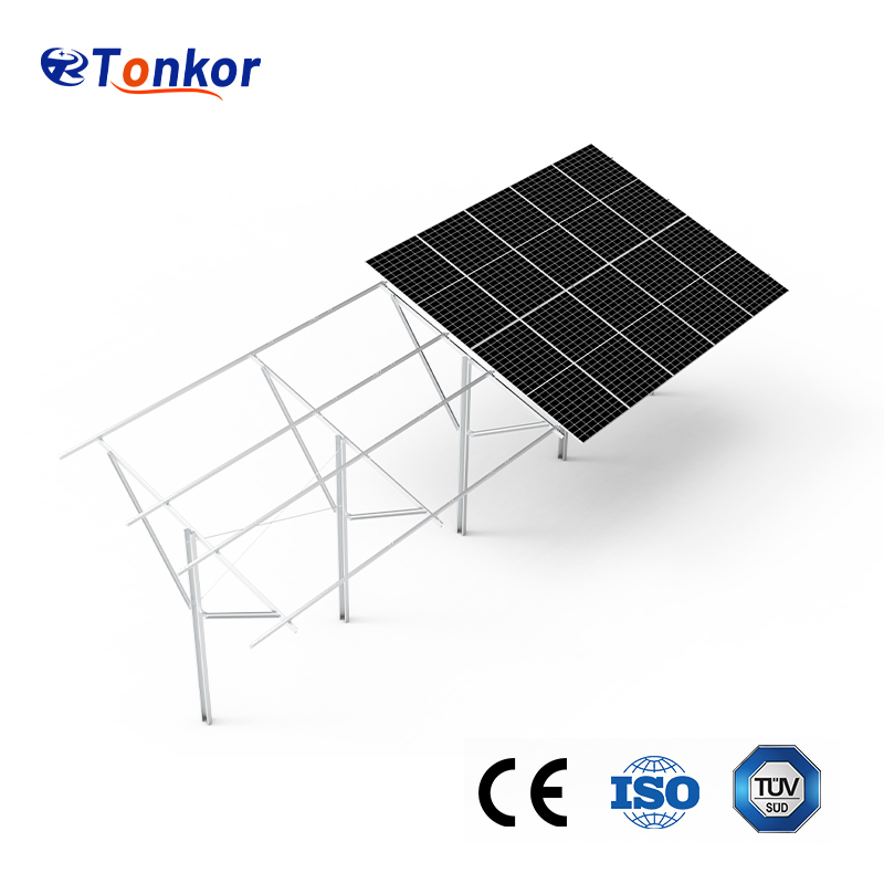 Hot-DIP Galvanized Steel Pile Solar Panel Ground Mount Structure for Photovoltaic Projects