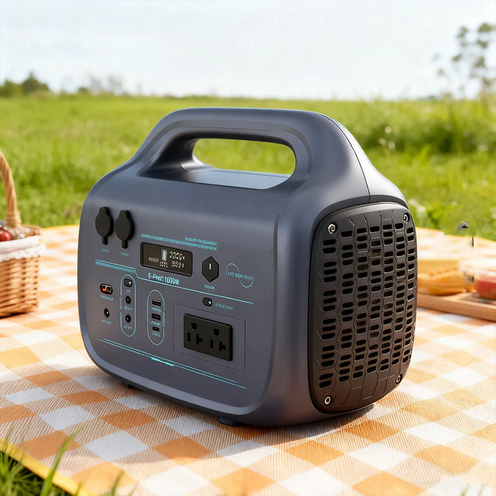 Factory-Customized 1000W Outdoor Camping Home with 1075wh LiFePO4 Battery, AC/DC, USB, and Automotive Pure Sine Wave Charging Portable Power Station