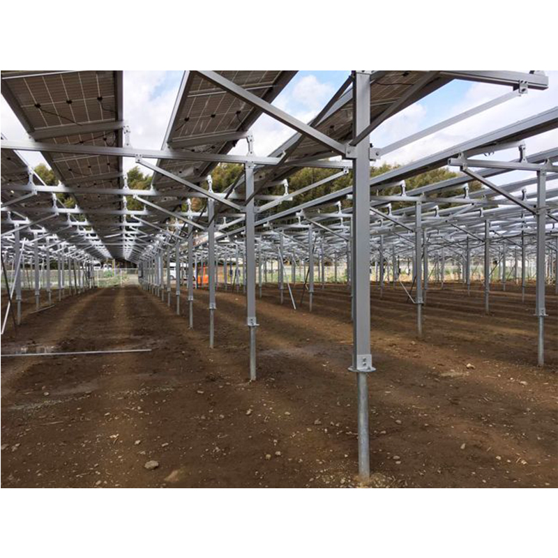 Solar Ground Moungting Galvanized Steel Aluminum Alloy Mount Structure Agricultural Mounting Bracket Kit