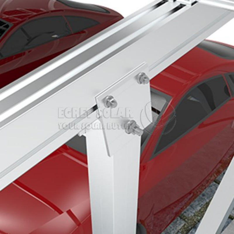 Aluminum Solar Carport Racking Structure Solar Mounting System for Efficient Car Parking