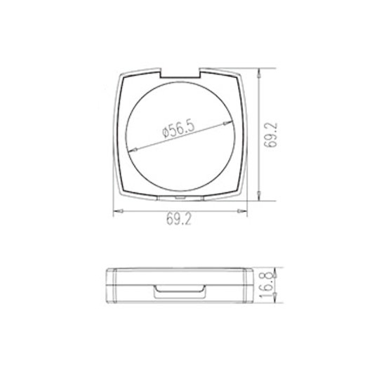 Round Shape Plastic Cosmetic Package with Mirror Chrome Packaging