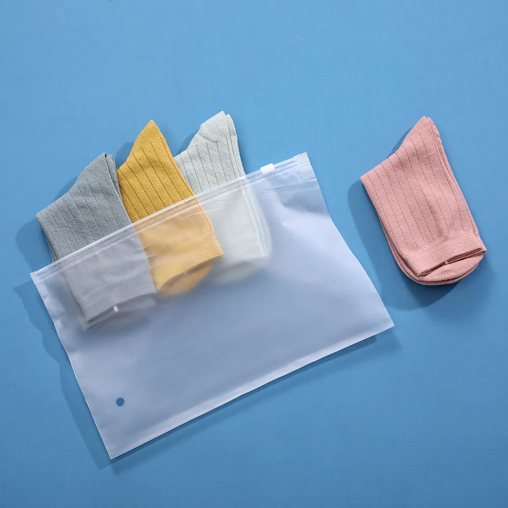 Package-Conveyance Recyclable Customization Transparent Clear Frost Zip Lock Plastic Garment Clothes Zipper Bag T Shirt Sacks Underwear Packaging Zipper