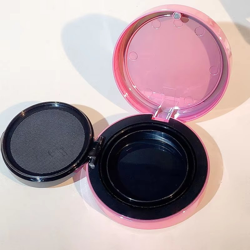 Round Pink Air Cushion Case Cosmetic Makeup Package for Productos De Belleza