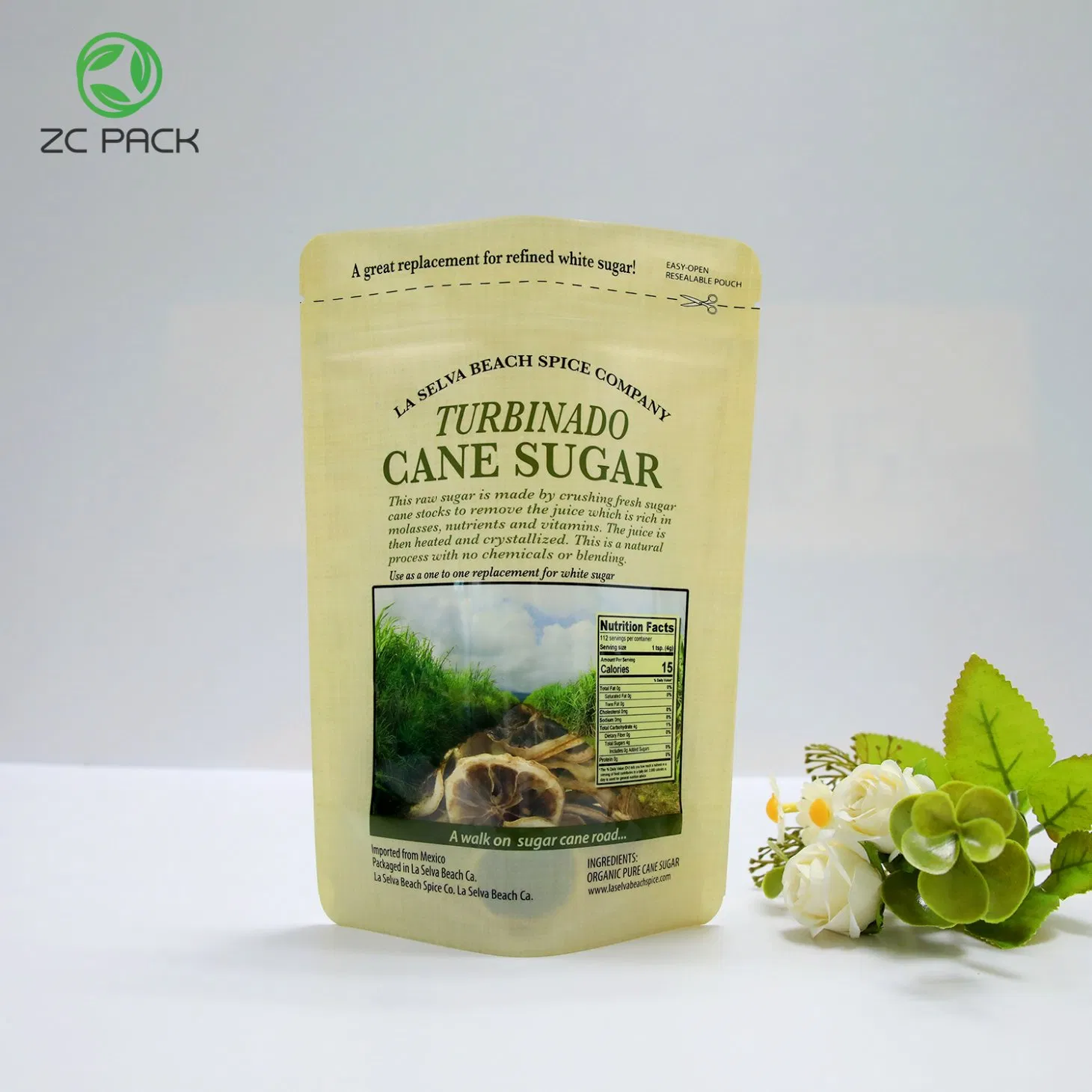 Sugar Powder Food Packaging China Wholesale OEM/ODM Custom Logo Doypack Mylar Plastic Resealable Stand up Bags Package with Zipper