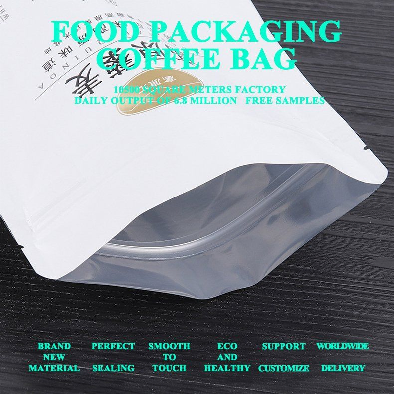 Disposable Mylar Plastic Zip Doy Pack Packaging Aluminum Film Pouch Doypack Coffee Protain Powder Tea Food Reclosable Bag Package