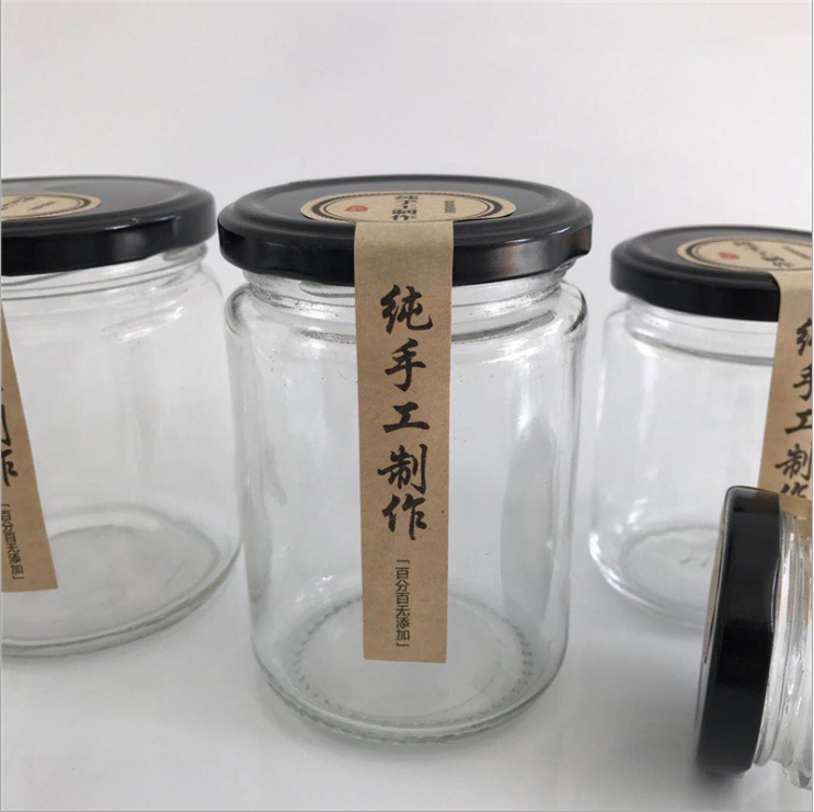 Round Glass Bottle Fro Pickle, Honey, Jam Package