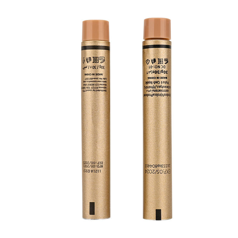 Unique Custom Printed Black Lotion Metal Tube Packaging 10ml Skincare Cream Aluminum Cosmetic Tubes Package with Label