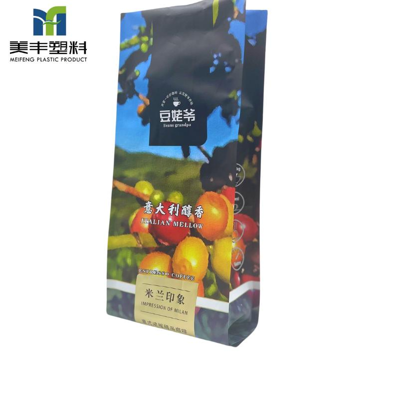 Manufacturer Wholesale Customized Printing Aluminum Foil Kraft Paper Coffee Back Sealing Side Gusset Stand up Zipper Valve Package