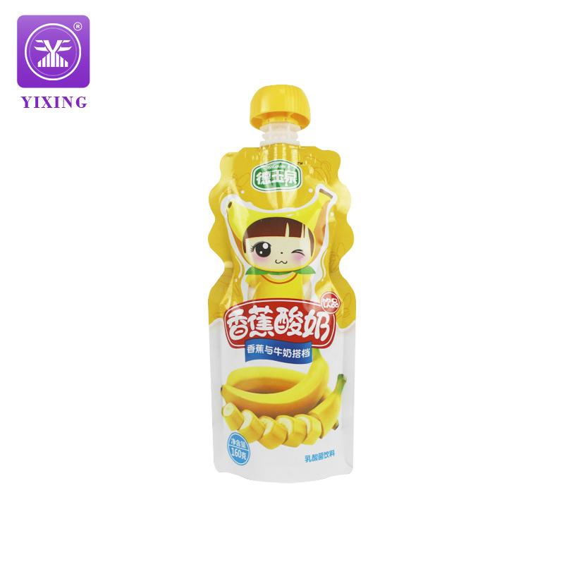 Custom Juice Pouch Logo Food Plastic Package with Spout for Baby Food Puree Food Grade Aluminum Foil Stand up Spout Pouch