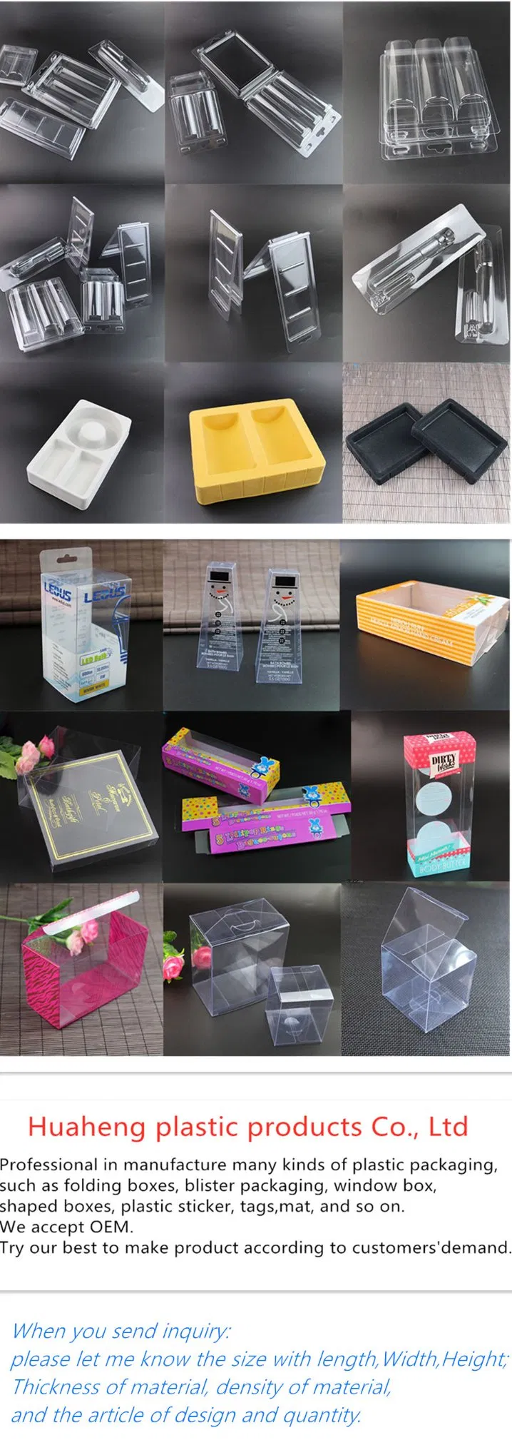 PET Clamshell Box Specification