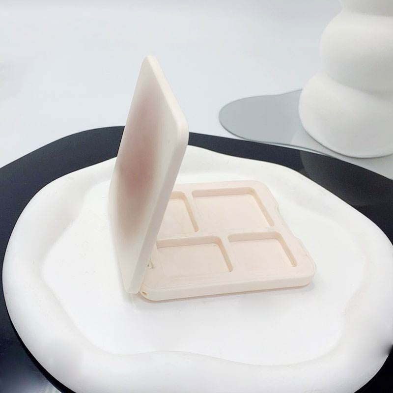 Custom Wholesale Rectangle 4-Color ABS Portable Empty Eye Shadow Case Makeup Package