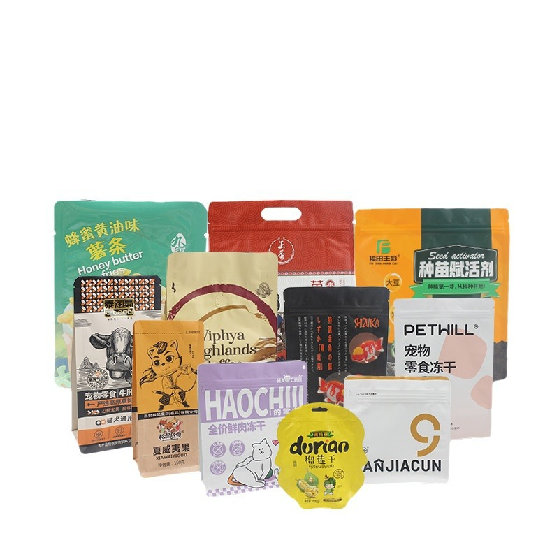 Wholesale Disposable Mylar Recycle Plastic Pouch PE Ziplock Doy Packing Bag Packaging Aluminum Film Pouch Doypack Coffee Tea Food Reclosable Bag Package