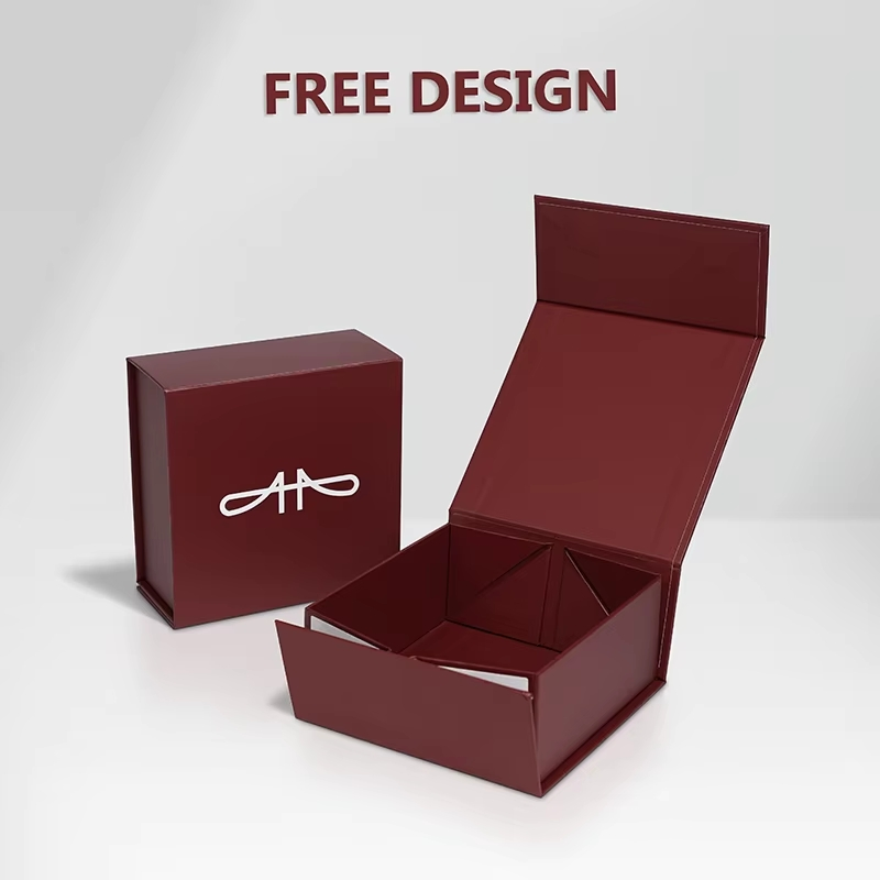 Rdy Packaging Glossy Custom Luxury Matt Printing Pink Black Foldable Magnetic Package Paper Gift Rigid Box with Magnetic Closure