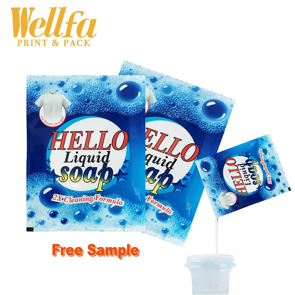 Factory OEM Custom Pet Soap Liquid Washing Powder Package Lamination Plastic Film Rolls