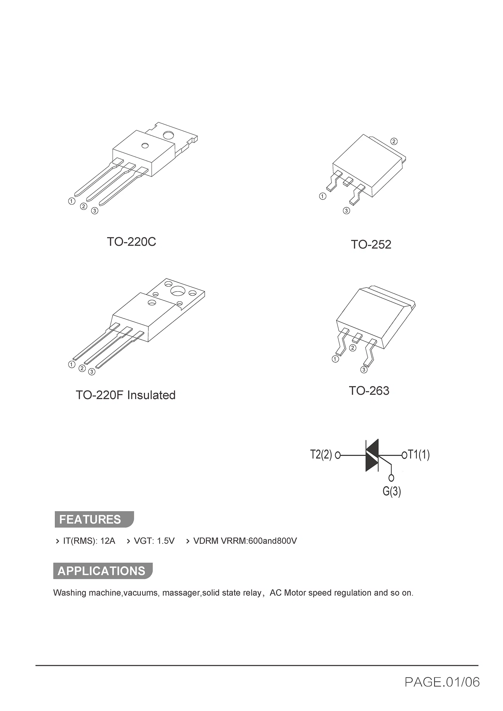 Specification Sheet 1