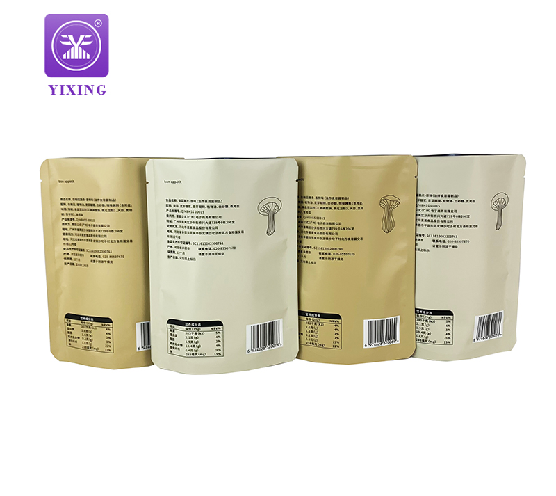 Standing up Mushroom Chips Pouch Aluminum Foil Snack Package