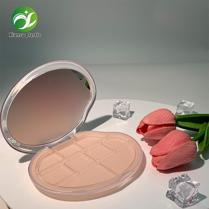 Portable Oval Nine-Grid Powder Blusher Makeup Package for Premium Productos De Belleza