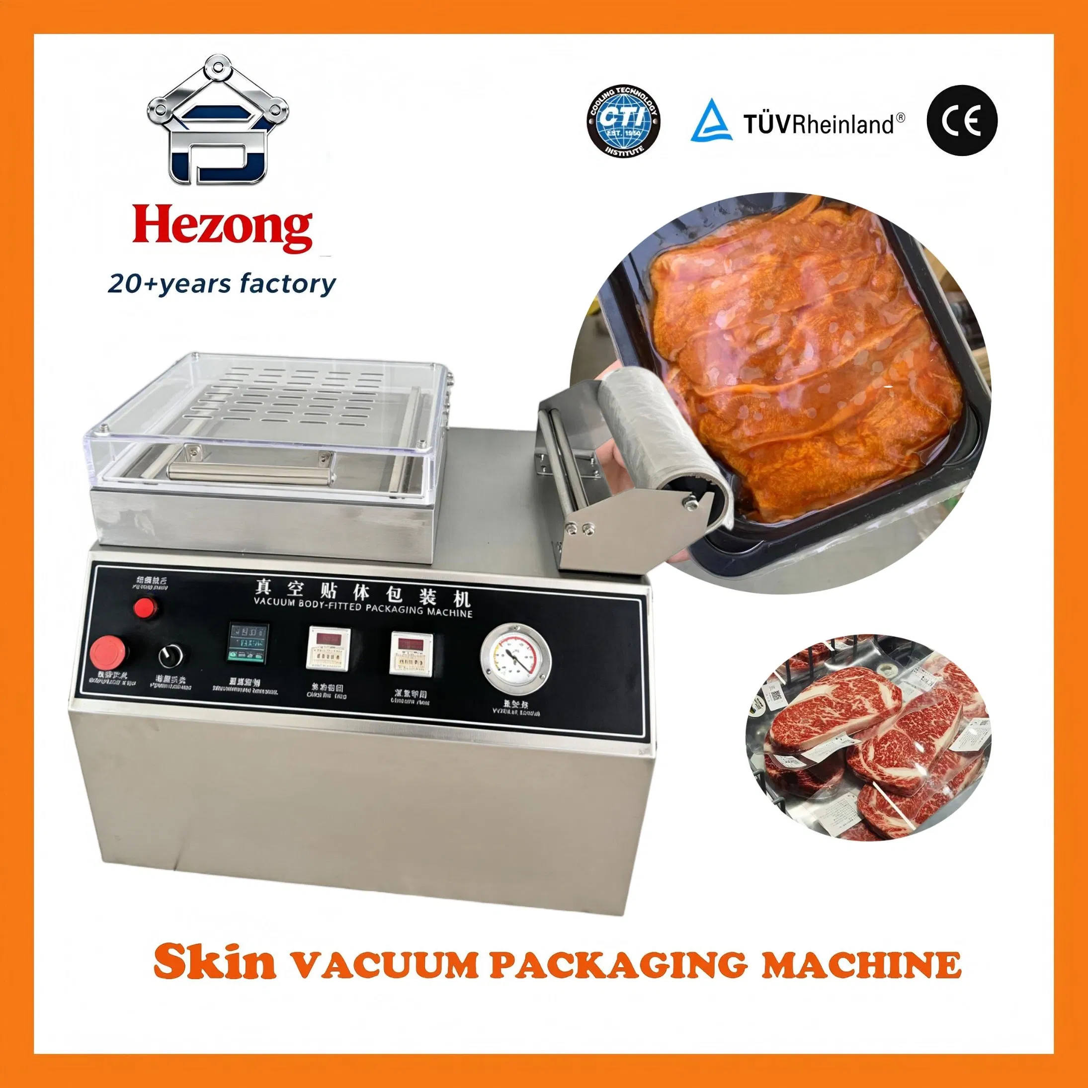 Steak Skin Pack Vacuum Seafood Skin Packaging Machine Skin Vacuum Package Machinery