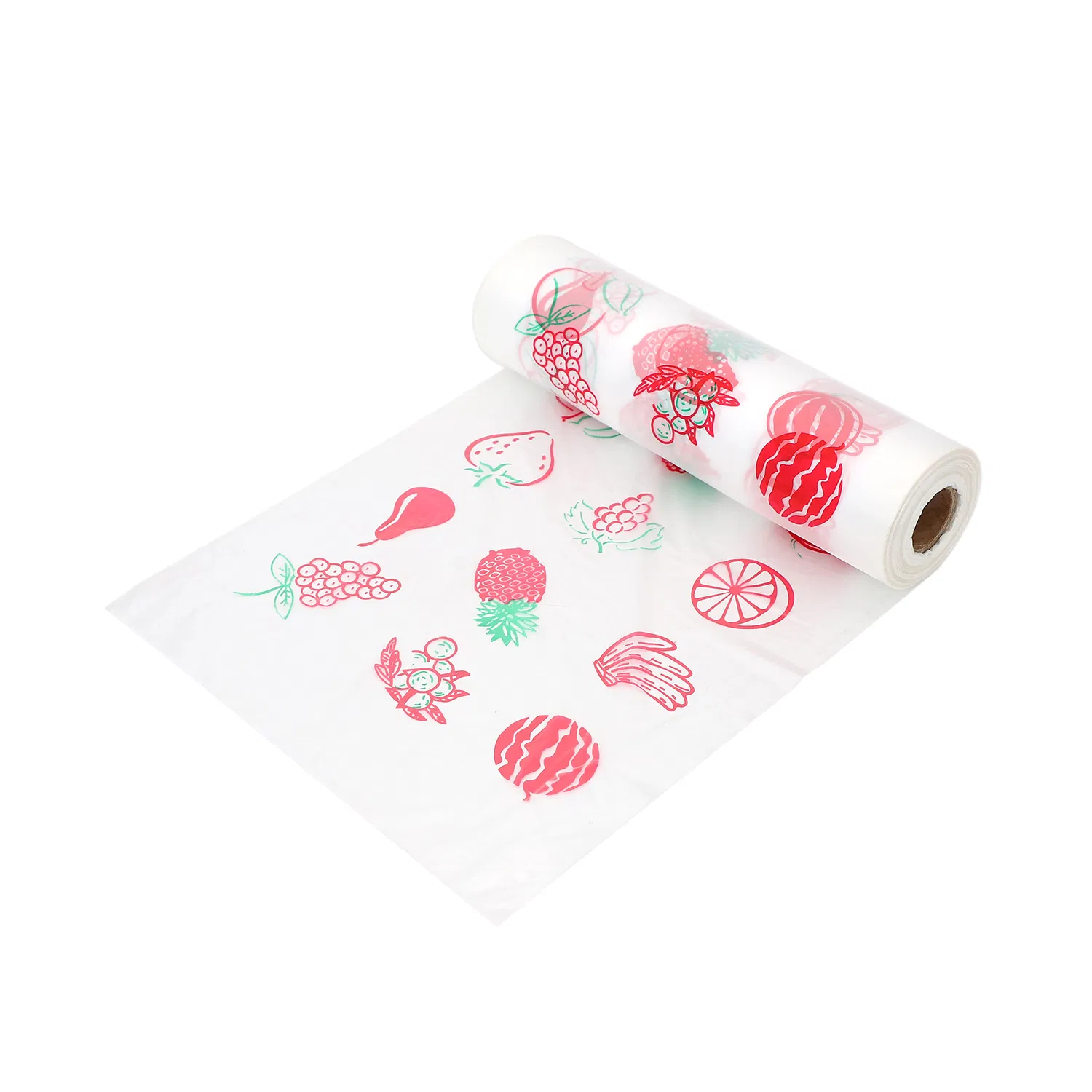 Customized Printing Transparent Recyclable HDPE Material Storage Flat Seal Leak Proof Food Fruit Package