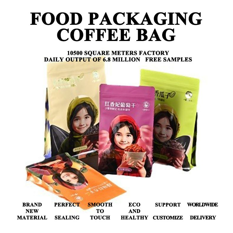 Polyethylene UV Printing Mylar Plastic Protain Powder Ziplock VMPET Pet Packaging Aluminum Film Pouch Doypack Coffee Tea Food Reclosable Bag Package