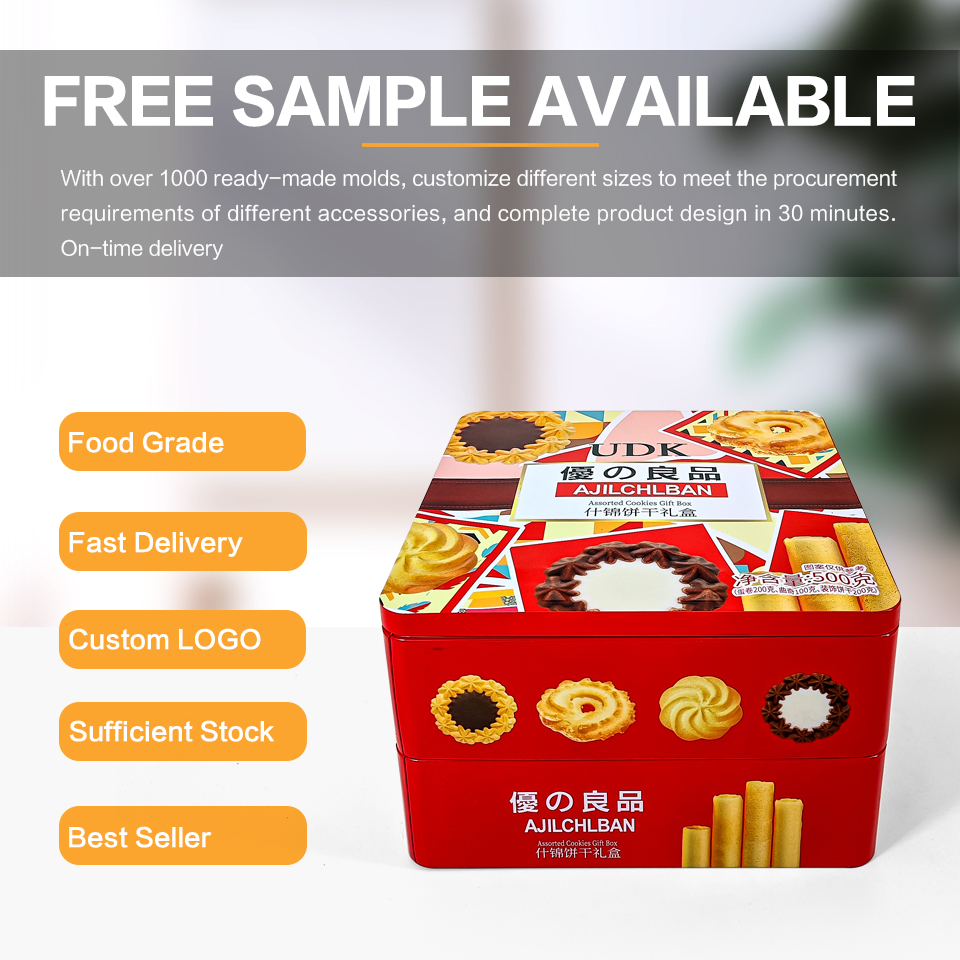 Multi-Layer Drawer Style Food Package Tin Package for Festival