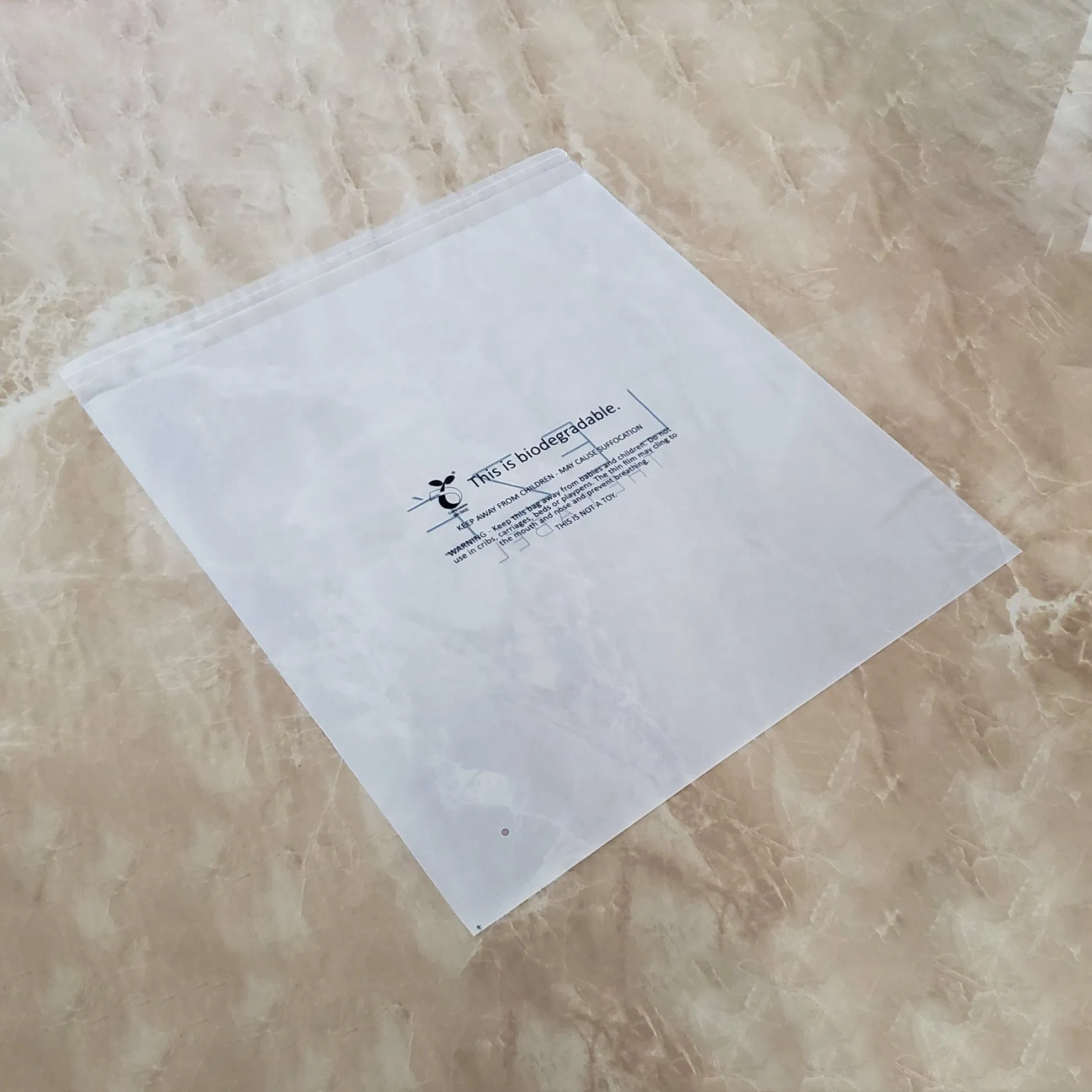 Biodegradable and Compostable Apparel Package with Sticky Tape TUV Certificates